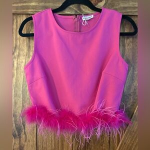 Main Strip Fuchsia Sleeveless Top
